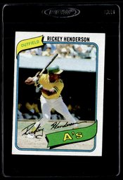 1980 TOPPS RICKEY HENDERSON ROOKIE BASEBALL CARD