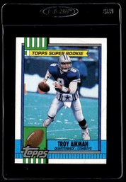 1990 TOPPS TROY AIKMAN ROOKIE FOOTBALL CARD