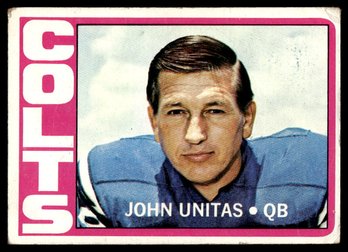 1972 TOPPS JOHNNY UNITAS FOOTBALL CARD