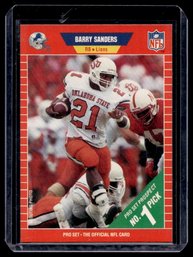 1989 PRO SET BARRY SANDERS ROOKIE FOOTBALL CARD
