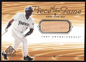 2000 SP Game Bat Edition Piece Of The Game #TGw Tony Gwynn Game Used Bat Padres