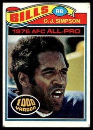 1977 TOPPS OJ SIMPSON FOOTBALL CARD