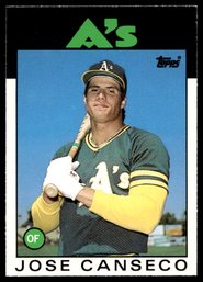 1986 TOPPS JOSE CANSECO ROOKIE BASEBALL CARD