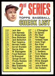 1967 TOPPS MANTLE CHECKLIST BASEBALL CARD