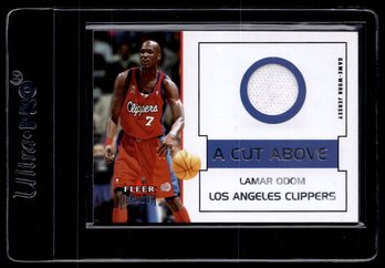 2002 FLEER PATCH LAMAR ODOM BASKETBALL CARD
