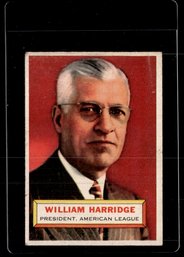 1956 TOPPS WILLIAM HARRIDGE BASEBALL CARD