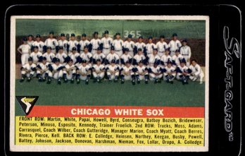 1956 TOPPS WHITE SOX TEAM CARD BASEBALL