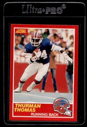1989 SCORE THURMAN THOMAS ROOKIE FOOTBALL CARD
