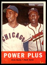 1963 TOPPS POWER PLUS BANKS AARON BASEBALL CARD