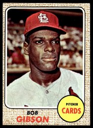 1968 TOPPS BOB GIBSON BASEBALL CARD