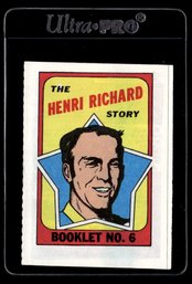 1971 TOPPS HENRI RICHARD HOCKEY BOOKLET CARD