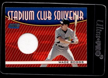 2000 TOPPS SC PATCH WADE BOGGS BASEBALL CARD