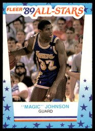 1989 FLEER STICKER MAGIC JOHNSON BASKETBALL CARD