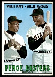 1967 TOPPS MAYS MCCOVEY FENCE BUSTERS BASEBALL CARD