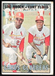 1967 Topps Lou Brock/Curt Flood St. Louis Cardinals #63