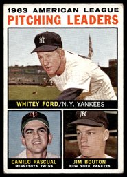 1964 TOPPS PITCH LDRS WHITEY FORD BASEBALL CARD