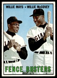 1969 TOPPS FENCE BUSTERS MAYS MCCOVEY BASEBALL CARD