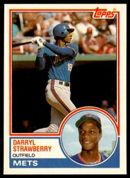 1983 TOPPS TRADED DARRYL STRAWBERRY ROOKIE BASEBALL CARD
