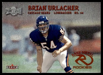 2000 FLEER METAL BRIAN URLACHER ROOKIE FOOTBALL CARD