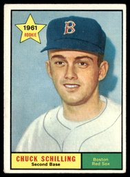 1961 TOPPS CHECK SCHILLING ROOKIE BASEBALL CARD
