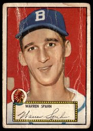 1952 TOPPS WARREN SPAHN BASEBALL CARD