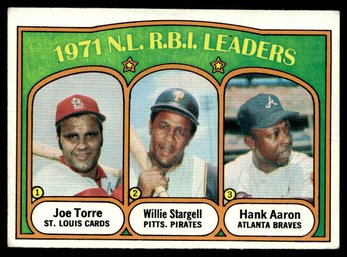 1972 TOPPS RBI LDRS HANK AARON STARGELL BASEBALL CARD