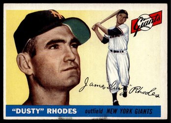 1955 TOPPS DUSTY RHODES BASEBALL CARD