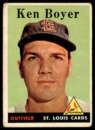 1958 TOPPS KEN BOYER BASEBALL CARD