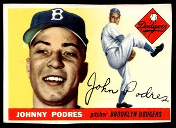 1955 TOPPS JOHNNY PODRES BASEBALL CARD