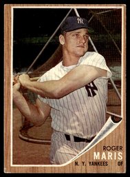 1962 TOPPS ROGER MARIS BASEBALL CARD