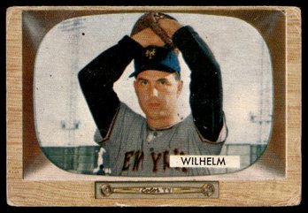 1955 BOWMAN HOYT WILHELM BASEBALL CARD