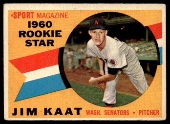 1960 TOPPS JIM KAAT ROOKIE BASEBALL CARD