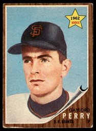 1962 TOPPS GAYLORD PERRY ROOKIE BASEBALL CARD