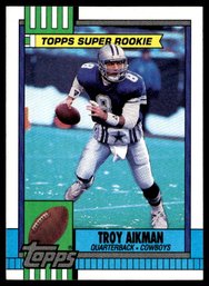 1990 TOPPS TRO AIKMAN ROOKIE FOOTBALL CARD