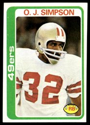 1978 TOPPS OJ SIMPSON FOOTBALL CARD