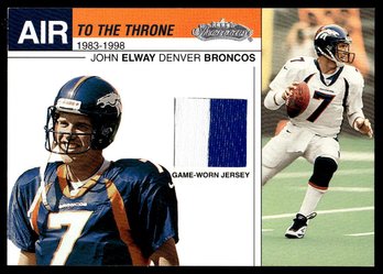 2002 FLEER PATCH JOHN ELWAY FOOTBALL CARD