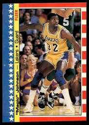 1987 FLEER STICKERS MAGIC JOHNSON BASKETBALL CARD