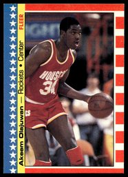 1987 FLEER STICKERS AKEEM OLAJUWON BASKETBALL CARD