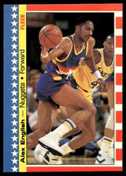 1987 FLEER STICKERS ALEX ENGLISH BASKETBALL CARD