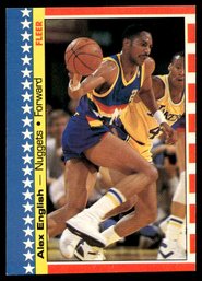 1987 FLEER STICKERS ALEX ENGLISHBASKETBALL CARD