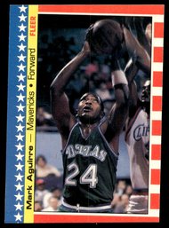 1987 FLEER STICKERS MARK AGUIRE BASKETBALL CARD