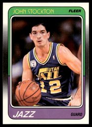 1988 FLEER JOHN STOCKTON ROOKIE BASKETBALL CARD