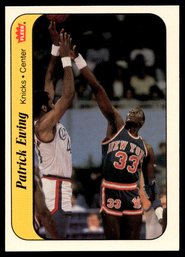 1986 FLEER STICKER PATRICK EWING ROOKIE BASKETBALL CARD