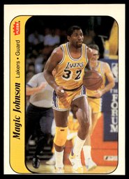 1986 FLEER STICKER MAGIC JOHNSON BASKETBALL CARD