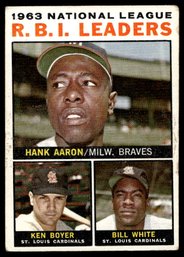 1964 TOPPS RBI LDRS HANK ARON BASEBALL CARD