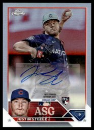 2023 TOPPS CHROME AUTO JUSTIN STEELE ROOKIE BASEBALL CARD