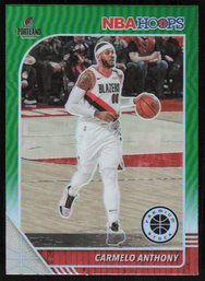 2019-20 Panini NBA Hoops Premium Stock Green Prizm Carmelo Anthony #105