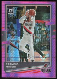 2020-21 Donruss Optic Carmelo Anthony PINK Hyper Prizm Card #25 Trail Blazers!