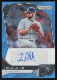 2020 Panini Prizm Mega Box Carolina Blue /50 Logan Allen #RA-LA Rookie Auto RC