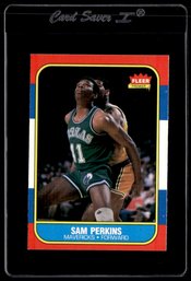 1986 FLEER SAM PERKINS BASKETBALL CARD